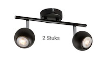 2 stuks abitaz plafondlamp bulma zwart - afbeelding 1 van  2