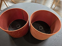2 stuks lampenkap velours, roestbruin - afbeelding 2 van  3
