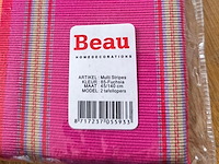 2 tafellopers strepen fuchsia - beau maat : 45x140 - afbeelding 2 van  2