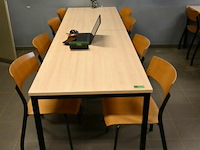 2 tafels en 8 stoelen