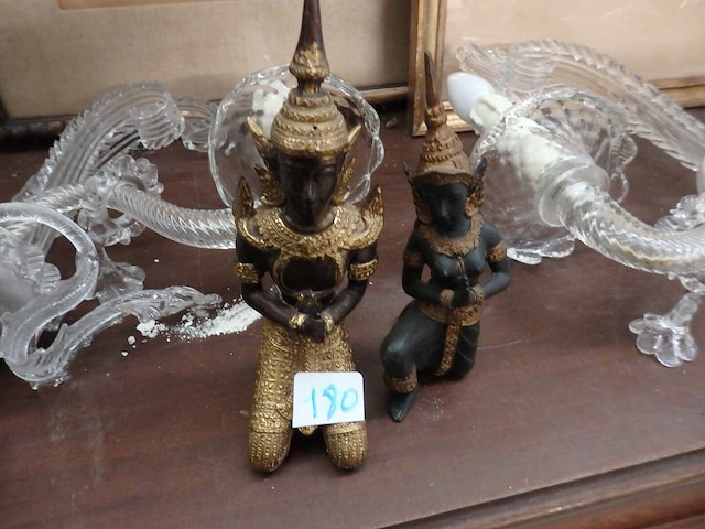 2 thaise beelden brons - afbeelding 1 van  2