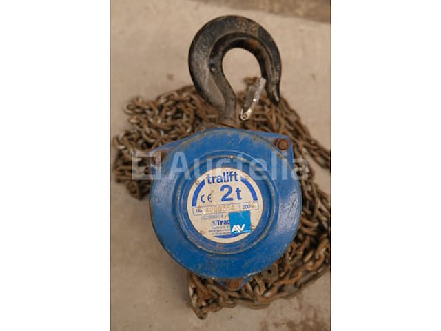 2 tralift handmatige kettingtakels van 2 ton - afbeelding 1 van  8