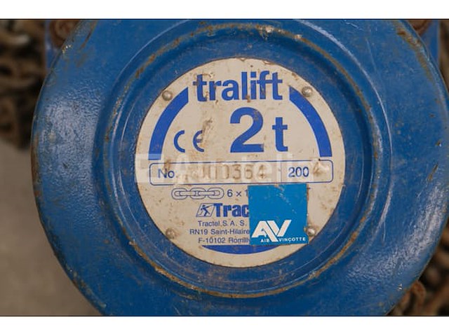 2 tralift handmatige kettingtakels van 2 ton - afbeelding 6 van  8