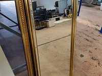 2 vintage spiegels in goudkleurige kader, 100x50 cm en 150x60 cm - afbeelding 3 van  6