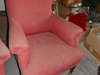 2 vintage stoffen zetels - afbeelding 3 van  3