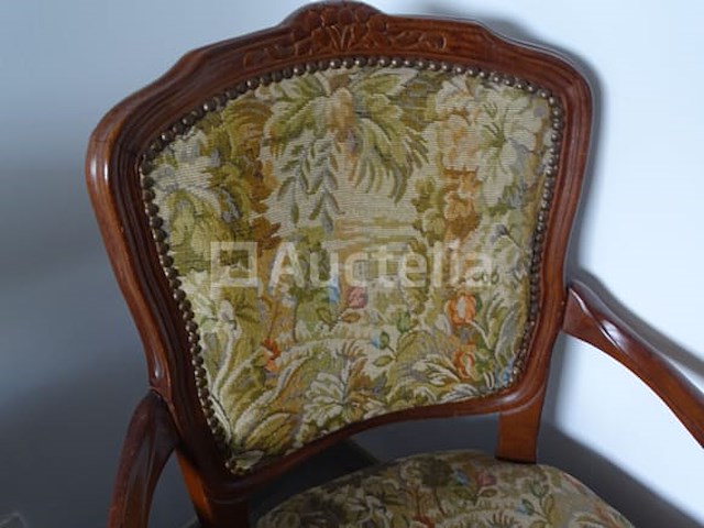 2 voltaire fauteuils van stof - afbeelding 1 van  2