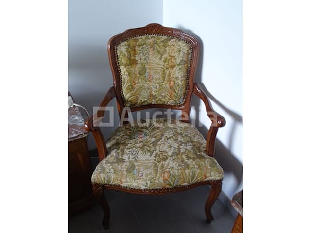 2 voltaire fauteuils van stof - afbeelding 2 van  2