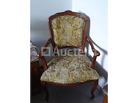 2 voltaire fauteuils van stof - afbeelding 2 van  2