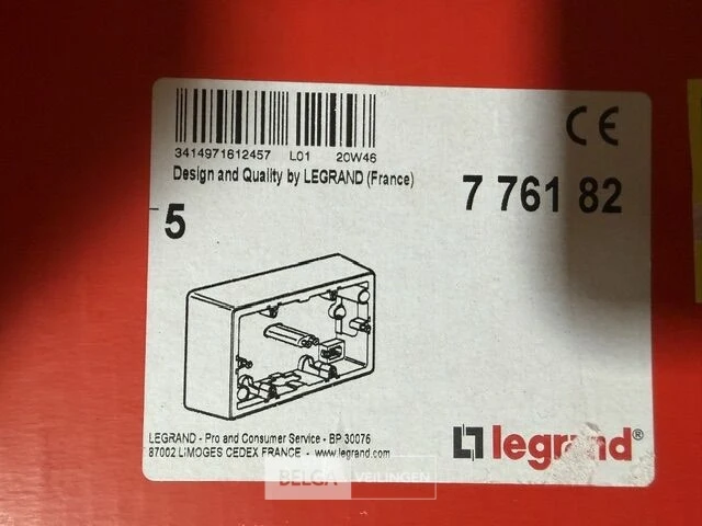 2-voudige opbouwdoos met kabelinvoer legrand valena next (5 st/doos-2 dozen) - afbeelding 3 van  3