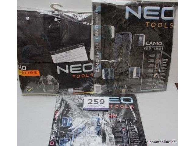 2 werkvesten en 1 werkbroek neo tools m l - afbeelding 1 van  1