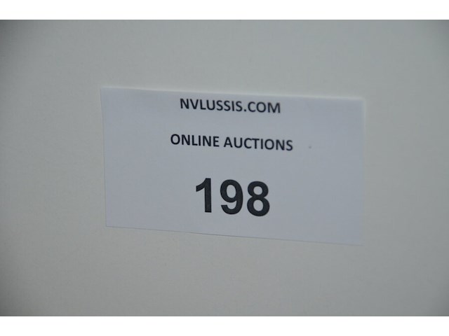 2 wit metalen rol ladeblokken, office bench sedus 4 personen 320x160 cm, 3 rolbureelstoelen met stoffen zit en pvc rug (54,57,58) - afbeelding 2 van  7