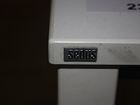 2 wit metalen rol ladeblokken, office bench sedus 4 personen 320x160 cm, 3 rolbureelstoelen met stoffen zit en pvc rug (54,57,58) - afbeelding 6 van  7