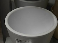 2 witten bloempotten h=23cm ø24 cm - afbeelding 2 van  2