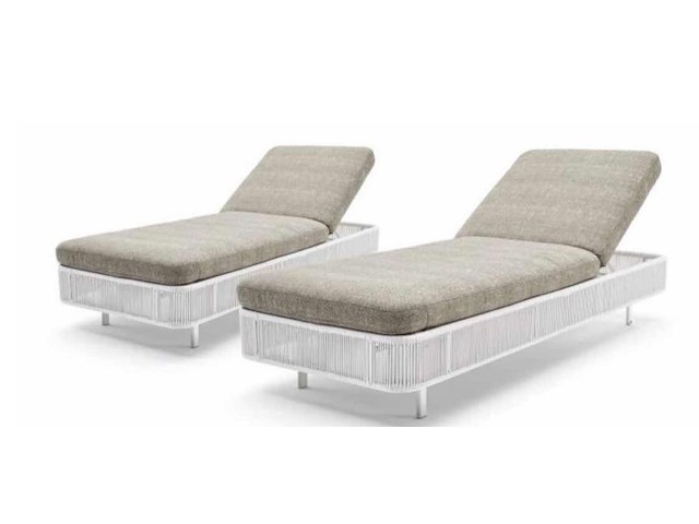 2 x 1 persoons ligbed met bijzettafel wit - afbeelding 7 van  7