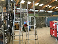 2 x 10 alu schuifladder (2x) - afbeelding 1 van  4