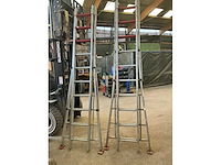 2 x 10 alu schuifladder (2x) - afbeelding 2 van  4