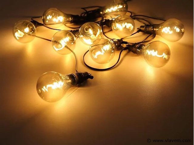 2 x 10 meter sfeervolle led lichtketting warm wit - afbeelding 7 van  9