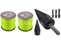 2 x 100 m draadspoelen, 45 mm kegelvormig bos voor hout - afbeelding 1 van  3