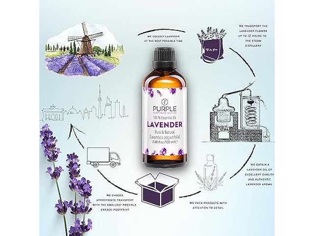 2 x 100ml lavendel essentiële olie - afbeelding 3 van  4