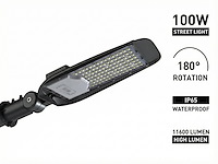 2 x 100w 3000k led straat verlichtingen waterdicht kantelbaar