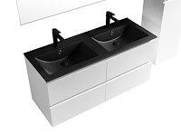 2 x 120cm badkamermeubelset mdf - kleur: wit - afbeelding 2 van  3