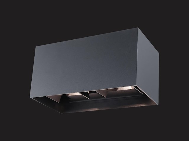 2 x 12w led zwart wandlamp 4 licht verstelbaar waterdicht - afbeelding 4 van  7