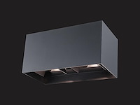 2 x 12w led zwart wandlamp 4 licht verstelbaar waterdicht - afbeelding 4 van  7