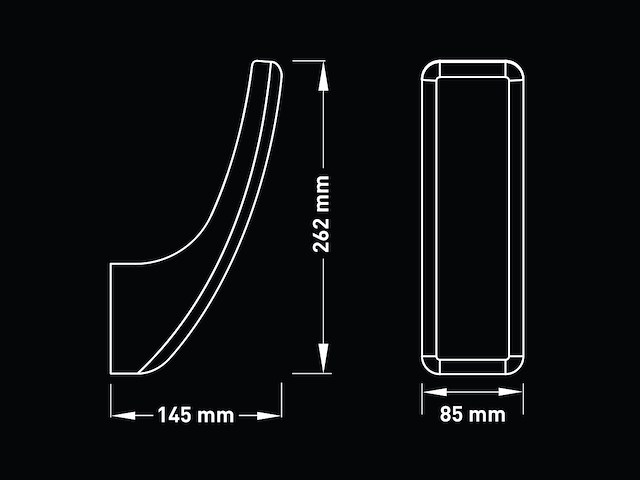 2 x 15w led wandlamp gebogen design zand zwart warm wit waterdicht - afbeelding 6 van  7