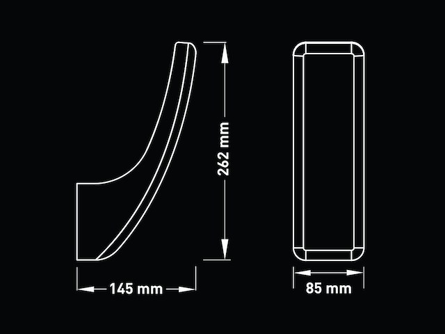 2 x 15w led wandlamp gebogen design zand zwart warm wit waterdicht - afbeelding 6 van  7