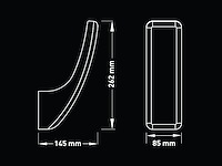 2 x 15w led wandlamp gebogen design zand zwart warm wit waterdicht - afbeelding 6 van  7