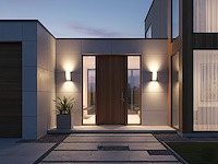 2 x 15w led wandlamp gebogen design zand zwart warm wit waterdicht - afbeelding 2 van  7