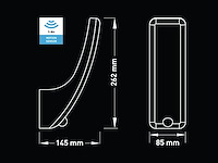 2 x 15w led wandlamp gebogen zand zwart warm wit met sensor waterdicht - afbeelding 4 van  5