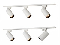 2 x 2 meter railsysteem met 6 st railspot gu10 fitting met ring - afbeelding 6 van  10