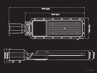 (2 x) 2 x 100w 5000k led straatverlichting met... - afbeelding 3 van  12
