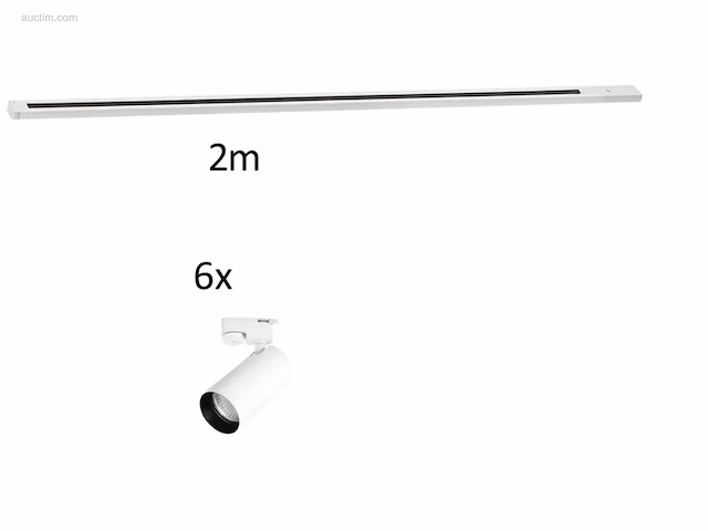 (2 x) 2 x 2 meter railsysteem met 6 st railspot... - afbeelding 10 van  10