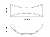 (2 x) 2 x 7.5w led wandlamp design zand zwart... - afbeelding 8 van  9