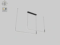(2 x) 2 x alura linear hanglamp zand zwart... - afbeelding 2 van  9