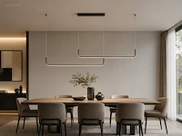 (2 x) 2 x alura linear hanglamp zand zwart... - afbeelding 6 van  9