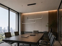 (2 x) 2 x alura linear hanglamp zand zwart... - afbeelding 8 van  9