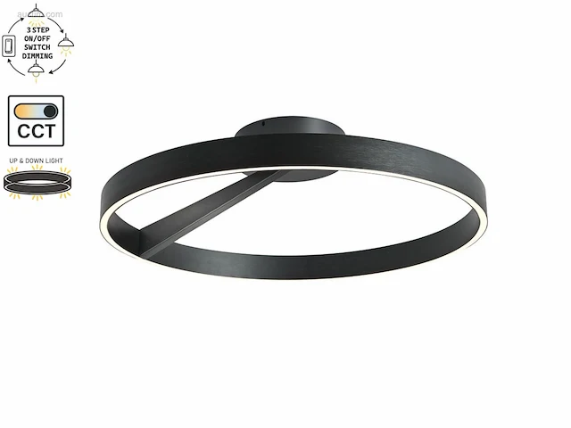 (2 x) 2 x arcao design plafondlamp zwart 60cm 40w... - afbeelding 2 van  7