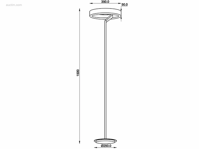 (2 x) 2 x arcao design vloerlamp zwart 35cm 22w... - afbeelding 3 van  7