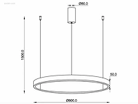 (2 x) 2 x duora design hanglamp zand zwart 80cm... - afbeelding 3 van  6
