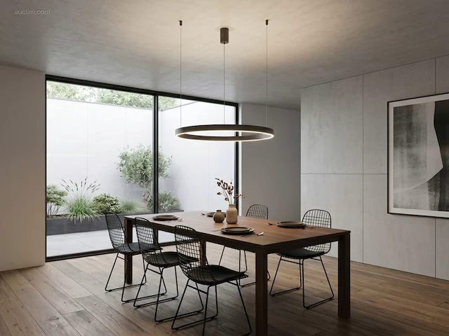 (2 x) 2 x duora design hanglamp zand zwart 80cm... - afbeelding 4 van  6
