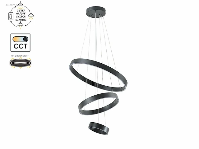 (2 x) 2 x duora design hanglamp zand zwart... - afbeelding 2 van  6