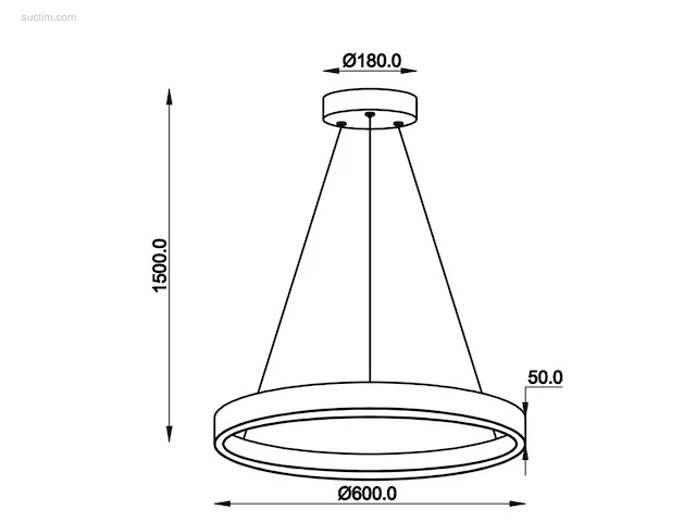 (2 x) 2 x duora design hanglamp zwart 60cm 40w... - afbeelding 3 van  5