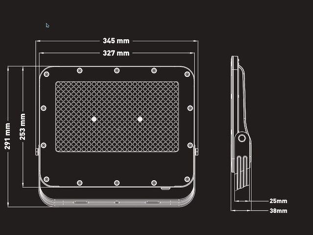 2 x 200w 5000k led breedstralers met lens waterdicht - afbeelding 5 van  8