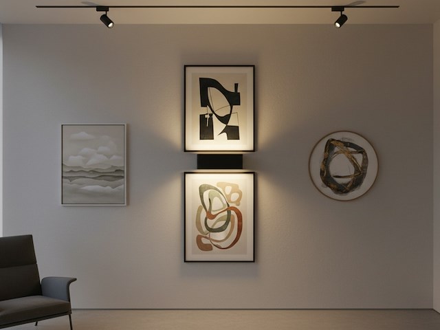 2 x 20w led wandlamp duo licht zwart warm wit waterdicht 30cm - afbeelding 5 van  9