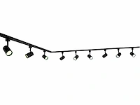 2 x 3 meter railsysteem met 9x railspot gu10 fitting - afbeelding 2 van  7