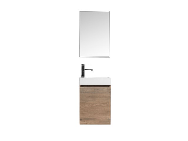 2 x 40cm toiletmeubel grey eik - como 40-02 - afbeelding 3 van  7