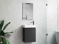 2 x 40cm toiletmeubel mat zwart - como 40-04 - afbeelding 1 van  1